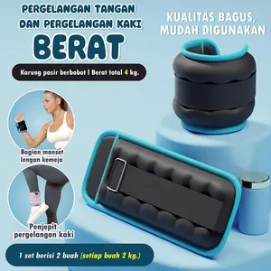 Better Sport Beban Pergelangan Tangan & Kaki 1KG Wrist Ankle Weight Gym Fitness Workout Olahraga untuk Meningkatkan Otot dan Keseimbangan - Waist