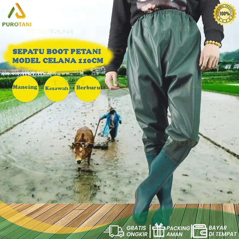 Sepatu Sawah Sepatu Boot Karet Panjang Sepinggang 110 Cm Sepatu Boots Hijau 1