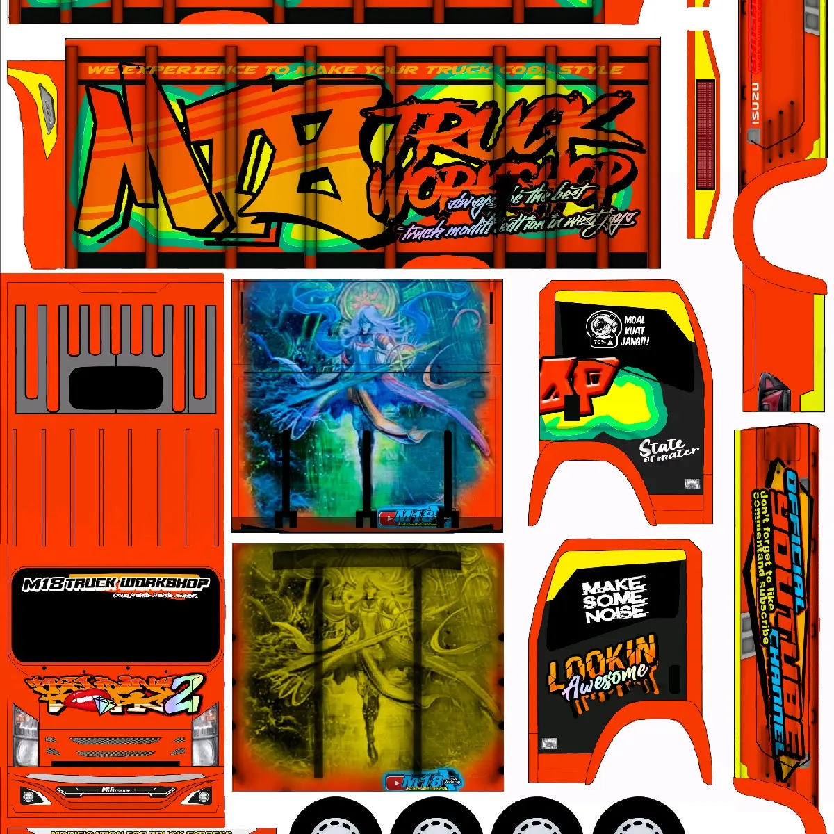 stiker truk oleng murah cod Car