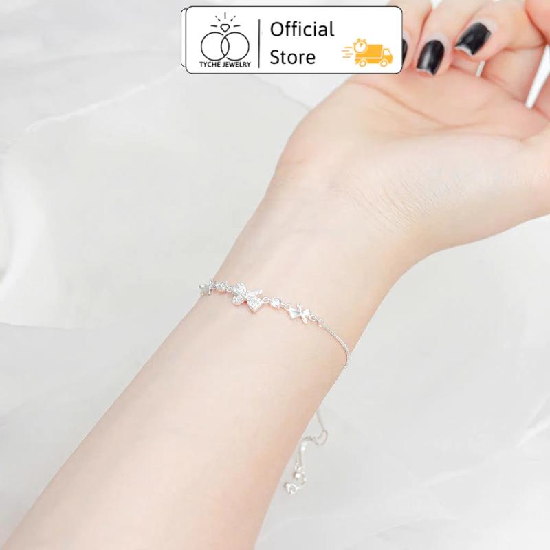 Vòng tay bạc 925 Tyche Sun kiểu dáng Hàn Quốc phong cách trẻ trung phù hợp đeo đi học, đi chơi,đi làm TYCHE JEWELRY 2