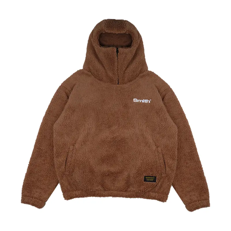 House of Smith Grin Sherpa Hoodie Oversized #4 - Sweater Hoodie Oversize Halfzip Pria