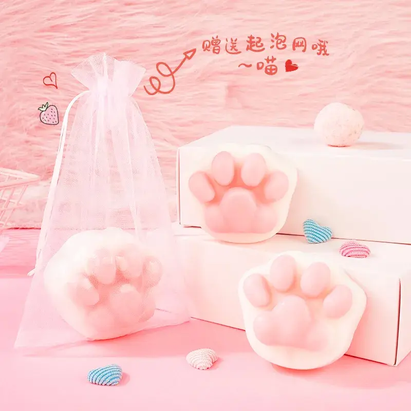 Xà Phòng Thủ Công, Quà Tặng Cầm Tay Bán Buôn, Xà Phòng Mặt Đào, Xà Phòng Tinh Dầu Dưỡng Ẩm, Tẩy Trang, Làm Sạch, Xà Phòng Chân Mèo