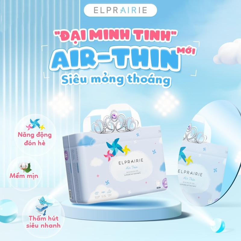 Tã/Bỉm ELPRAIRIE HÀN QUỐC Dán/Quần Đủ Size S34/M30/L34/XL30/XXL26