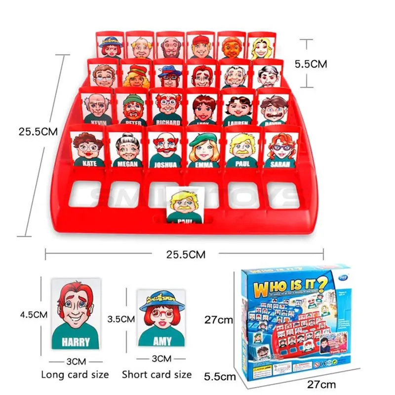 MAINAN ANAK BOARD GAME WHO IS IT / MAINAN ANAK TEBAK TEBAKAN KARTU NAMA ORANG / GAMBAR 1556 6