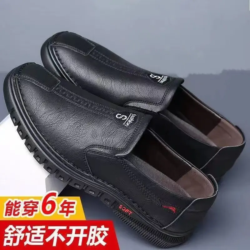 Giày Lười Da Nam, Hàng Mới Về, Công Sở, Da Thật, Đế Mềm, Giày Lái Xe, Dễ Phối Đồ Thường Ngày, Dad Shoes
