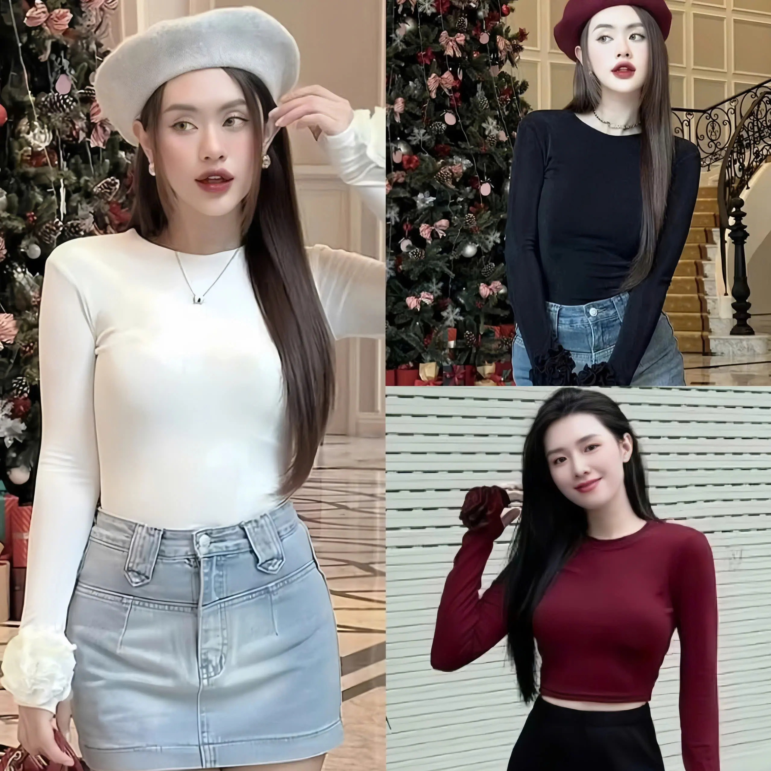 Áo Cổ Tròn CRT Tay Hoa - A428 Nữ Women