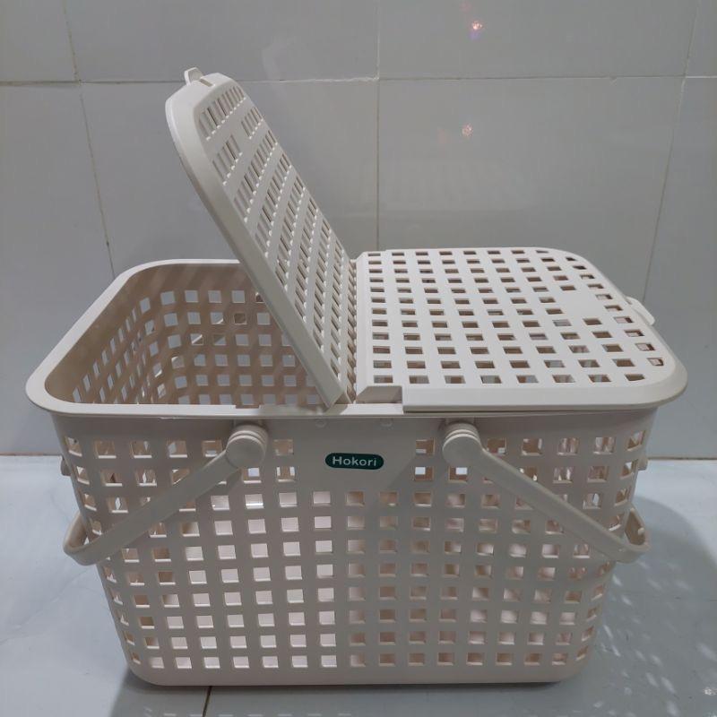 Làn đi sinh cỡ đại Hokori có nắp đậy và quai xách tiện lợi, Giỏ đi sinh đựng đồ cho bé 5