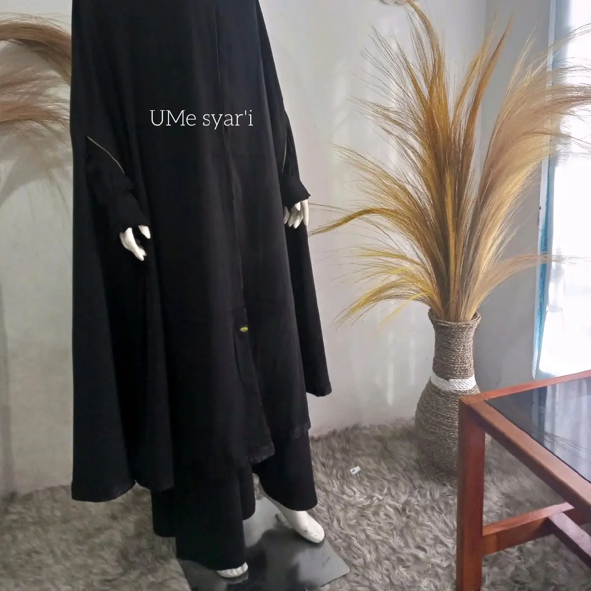 jilbab sampai betis Minna resleting/jilbab sampai betis minna belah