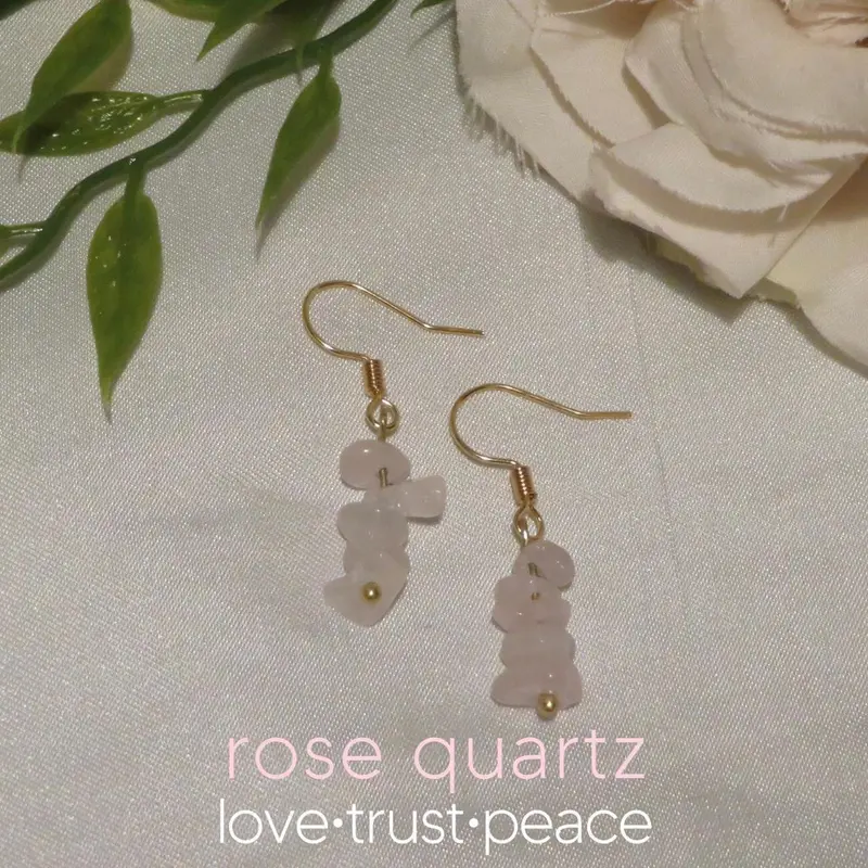 Anting Manik Manik Batu Kristal Alam / Crystal Earrings Bead Natural Stone Rock 2