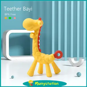Mainan Gigitan Bayi bentuk Jerapah / Teether Giraffe / Teether BayiBPA FREE