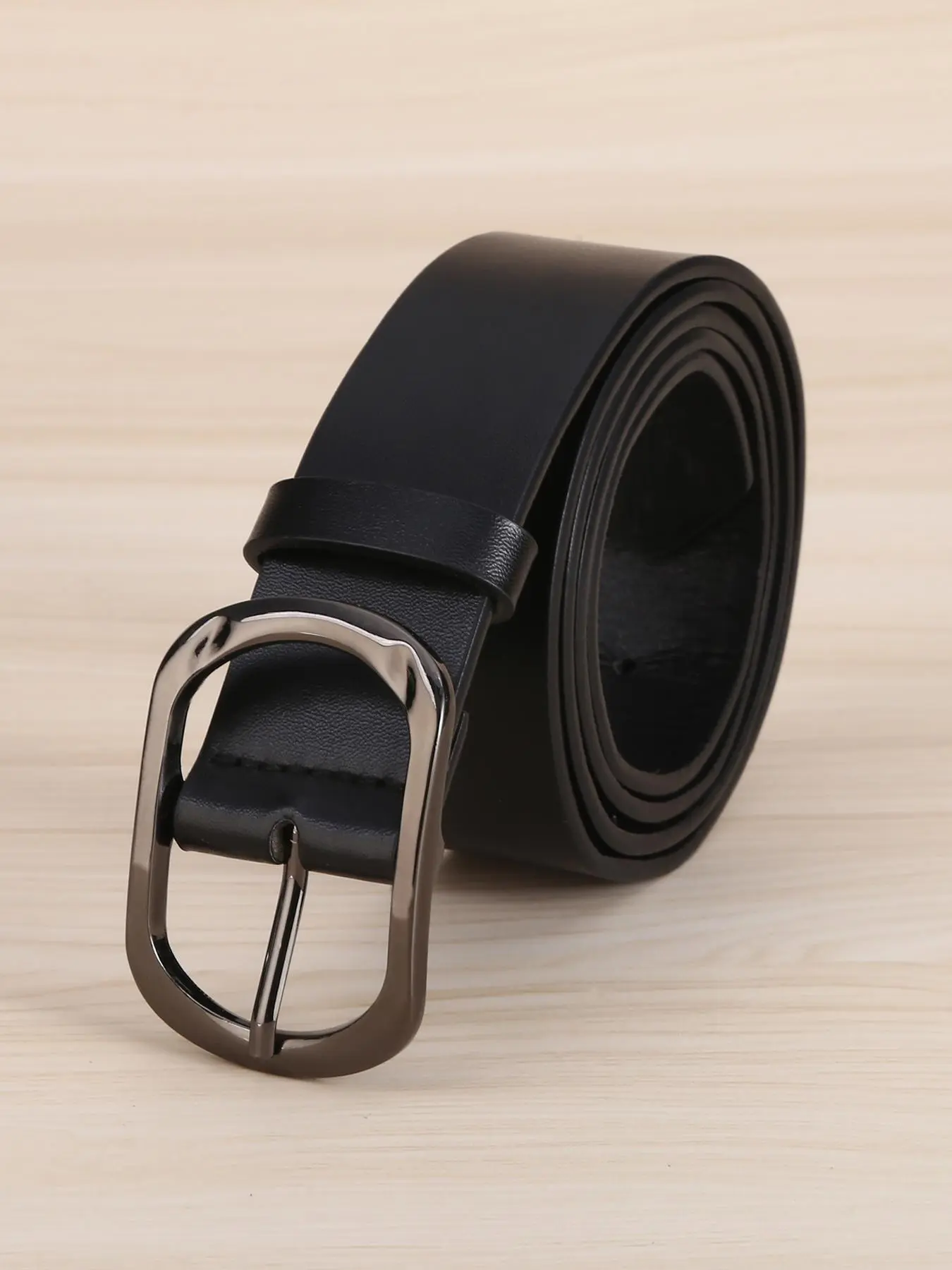 Women's Minimalist Casual Plain Color PU Leather Belt, Fashionable Belt for Jeans & Short Skirt, Trendy All-match & Exquisite Belt for Birthday Gift