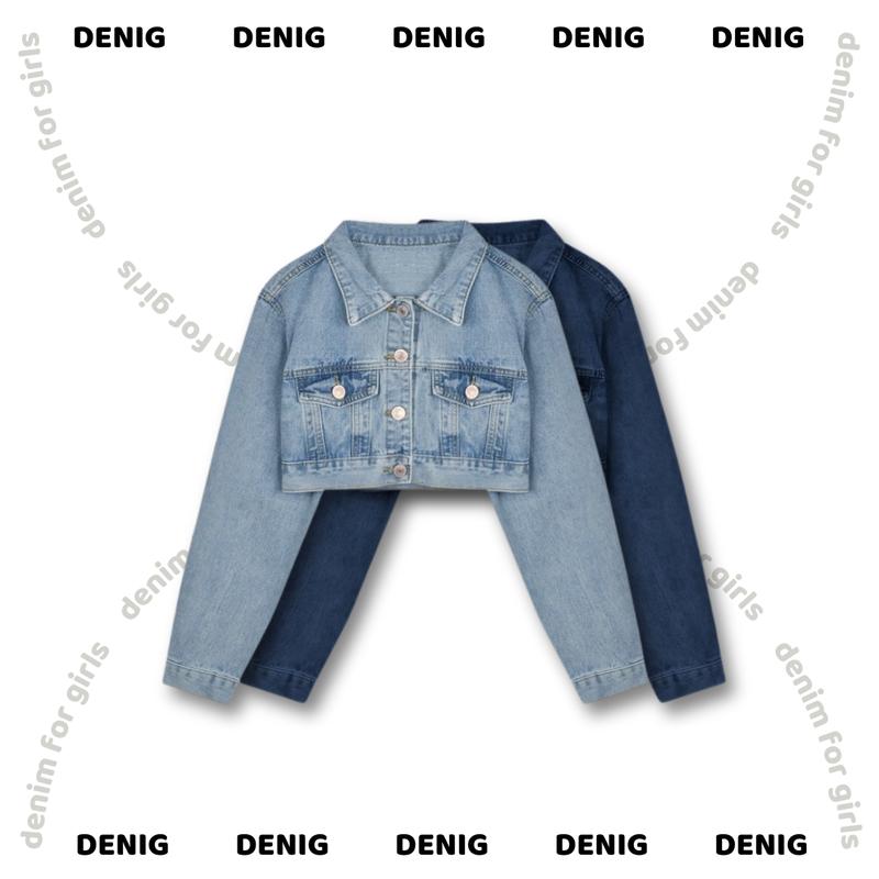  Áo khoác jean croptop dài tay basic DENIG - THAOMI JACKET 