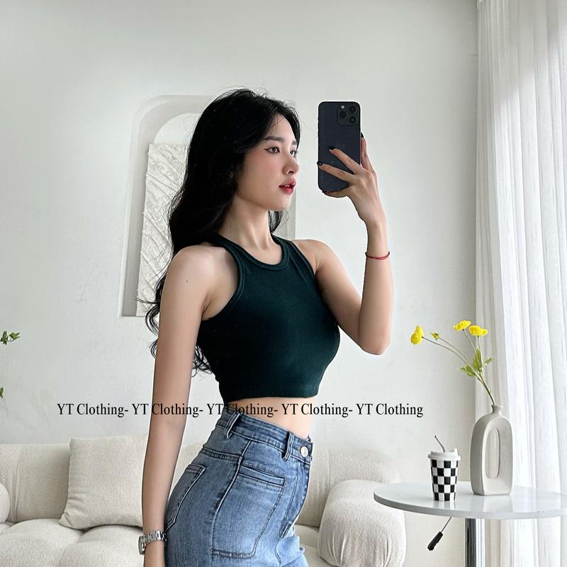 Áo thun croptop ba lỗ Y&T Clothing dáng ôm body cá tính Nữ Women 3