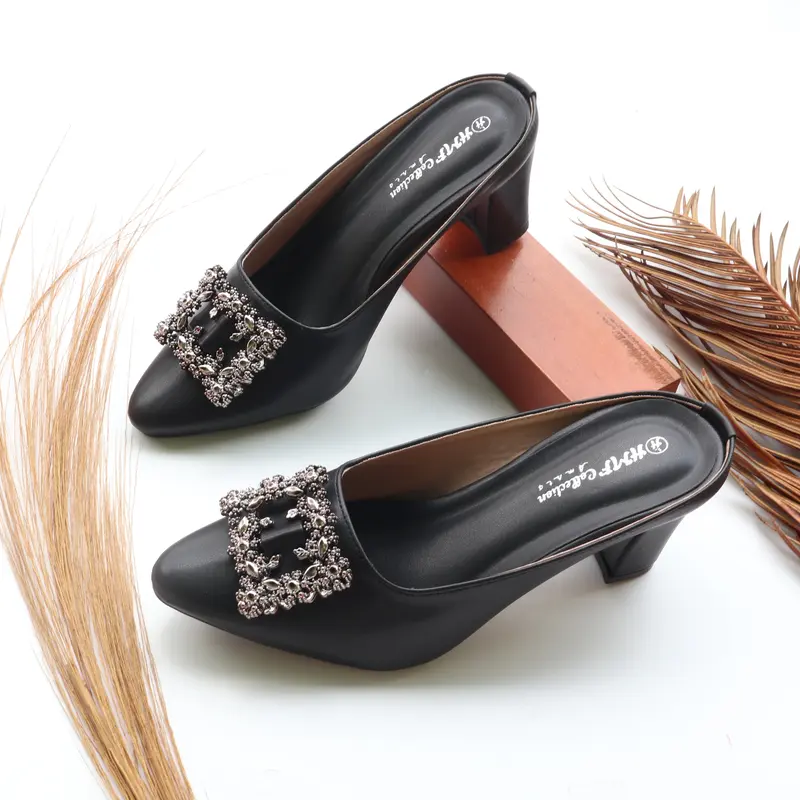 HMF Yuiko High Heels Mules Wanita 7 cm AR08 3