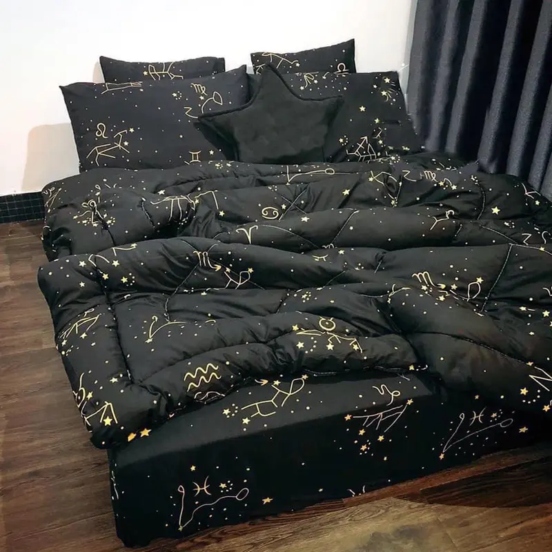 Bộ chăn ga cotton poly xinh xắn Cung hoàng đạo 1
