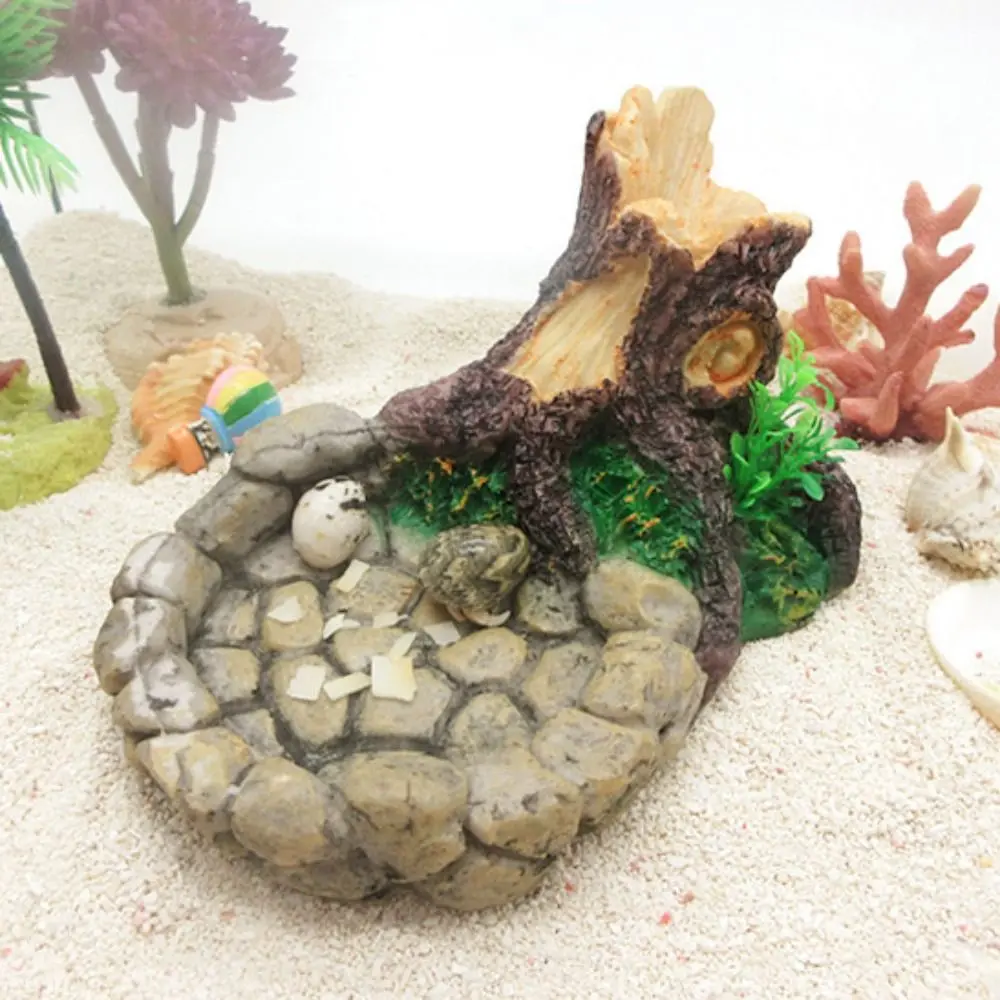 Craft Resin Reptile Water Basin Creative Artificial Pets Feeding Plate Multifunctional Reptile Food Bowl Desktop