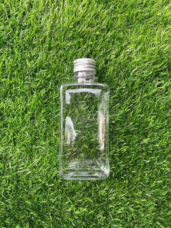 Combo 10 chai trà sữa dáng dẹp ngang 250ml PET an toàn - kèm nắp 3