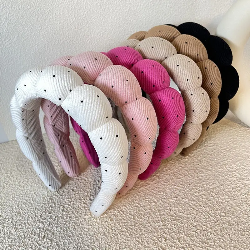 Town Shell - Polkadot Shellie Korean Cloud Head Band / Bando Korea Lucu Tebal Empuk / Bandana