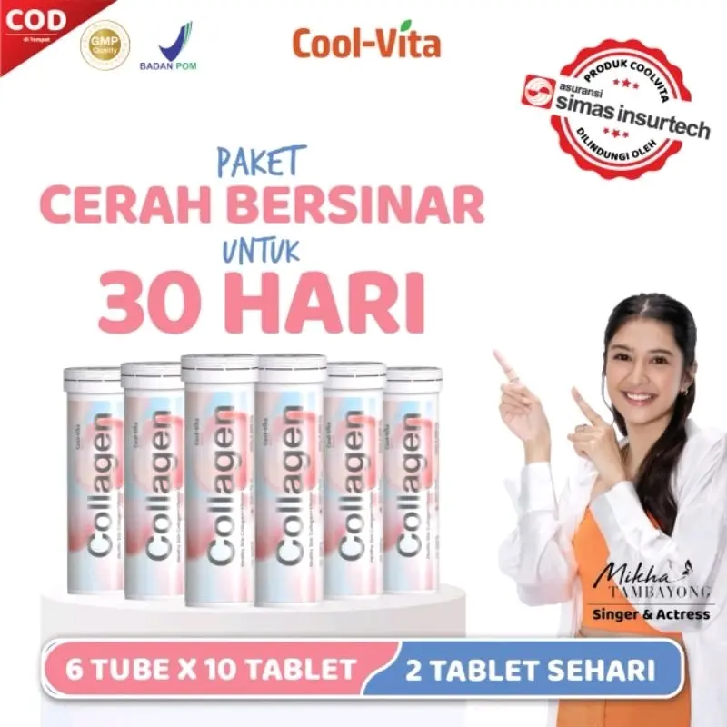 PAKET 6 BOTOL COLLAGEN COOLVITA 6x10 tablet