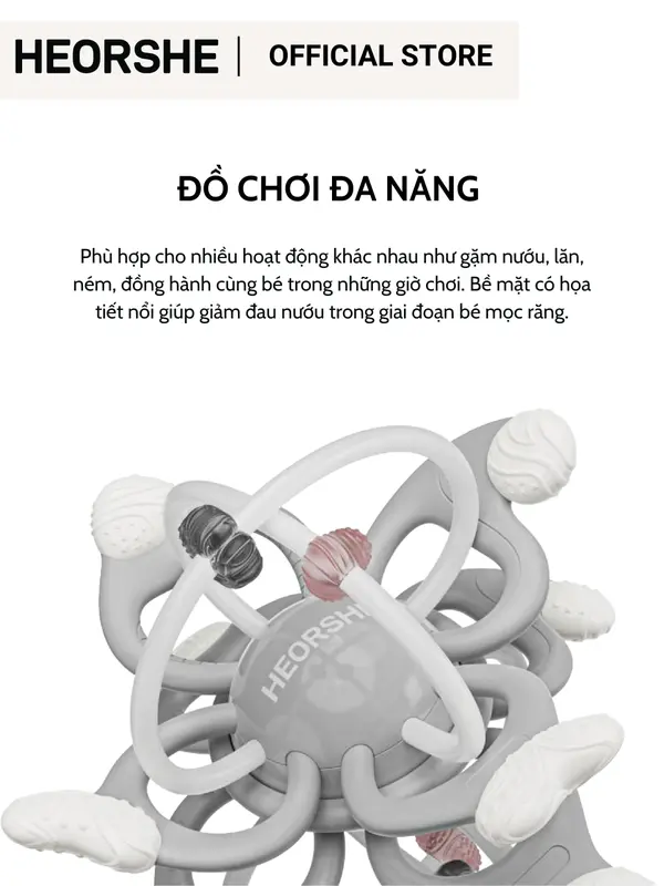 Đồ Chơi Gặm Nướu Galaxy HEORSHE Slicone Cao Cấp Không Chúa BPA An Toàn Kèm Hộp Đựng Cho Bé 7