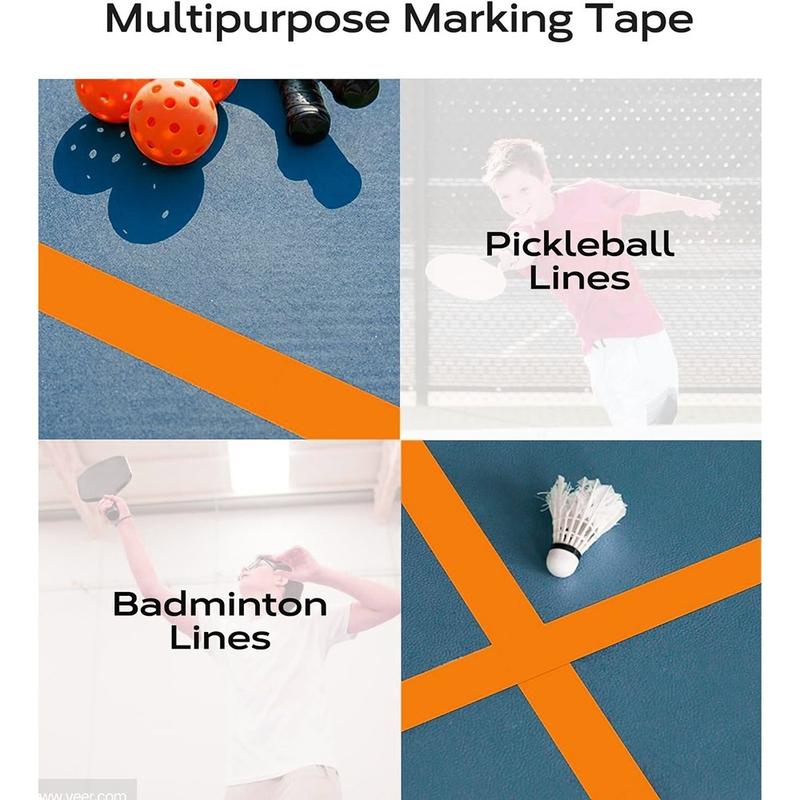 Product Introduction of Outdoor Multifunctional Pickleball Court Marking Tape Visible Weather Resistant Marking Tape Court Marker Sports Floor Strong Stickiness Tennis Court Tape 15