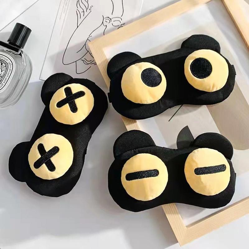 1Pcs Cute Silk Eyes Mask Breathable without Gel Eye Patch Travel Accessory Sleep Blindfold Cartoon Eyepatch 0
