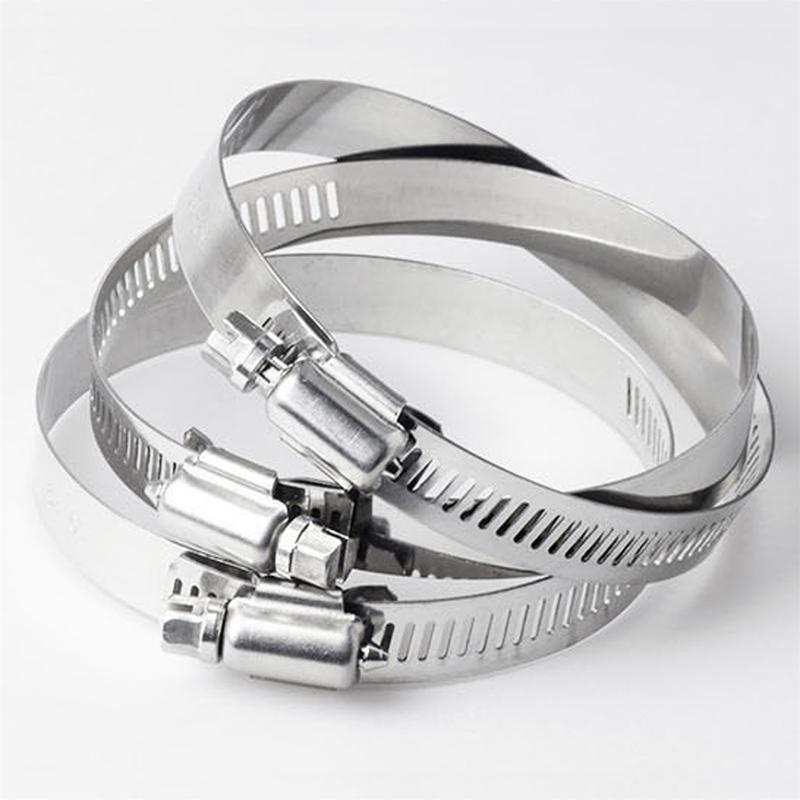 Product Introduction of Pipe Clamps 201 Stainless Steel Hose Clips Adjustable Drive Hose Clamps 13~95mm Water pipe Fastener Replacements 1/10Pcs 24