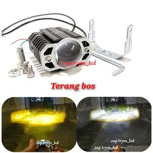 Lampu tembak Laser LED D2 mini kotak 2 mode High Low putih watterproo