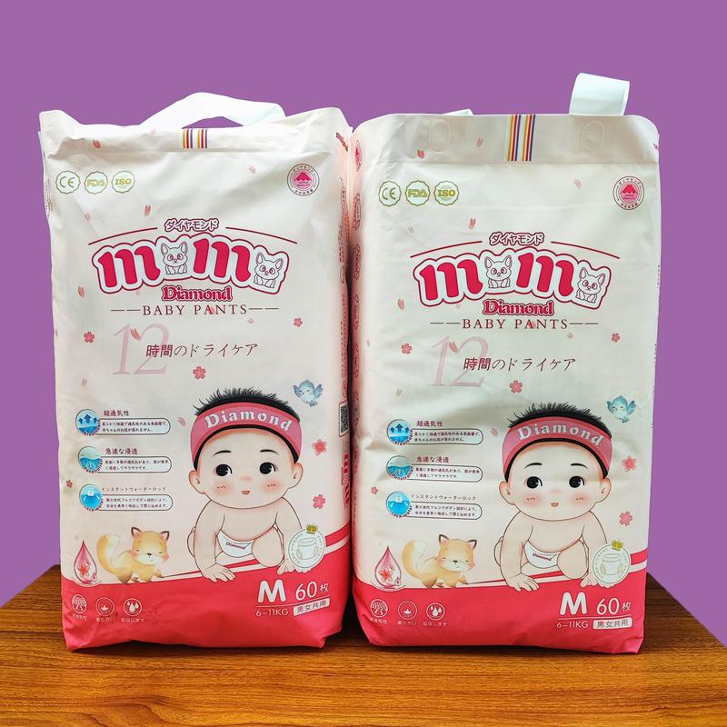 [không quà-sc] 2 Bịch Bỉm Momo Hồng Diamond   Theo Công Nghệ Nhật Thấm Hút Nhanh Đủ Size Cho Bé
