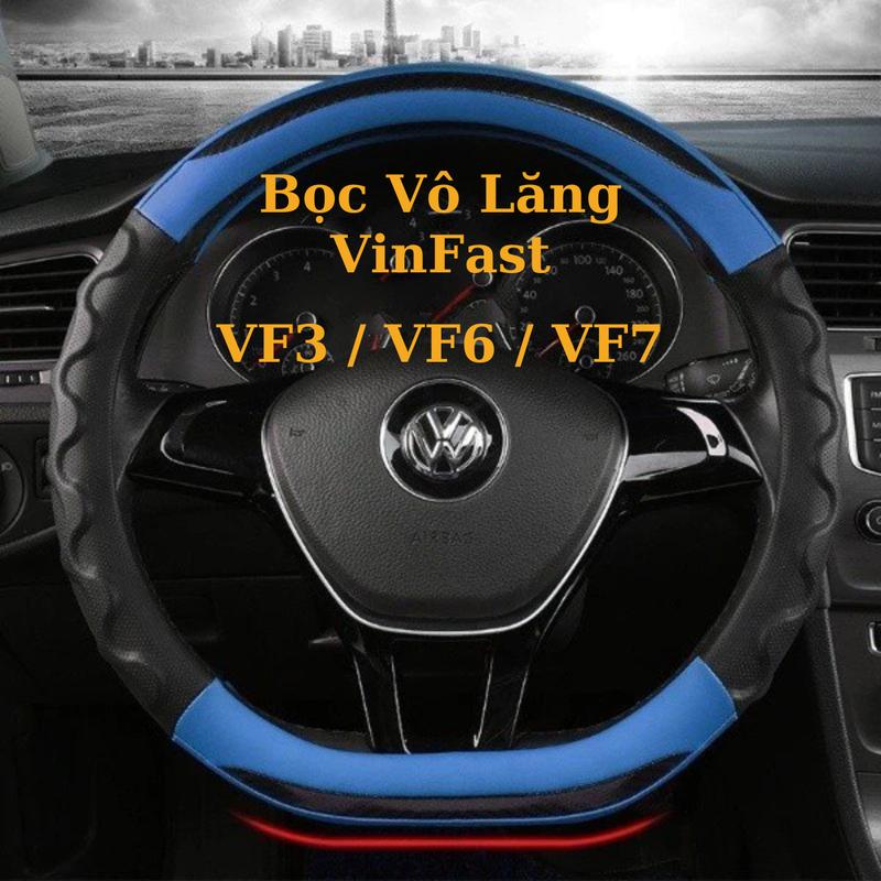 Bọc Vô Lăng VINFAST VF3 ,VF6 , VF7 Bọc da D CUT Size 34cm Nội Thất