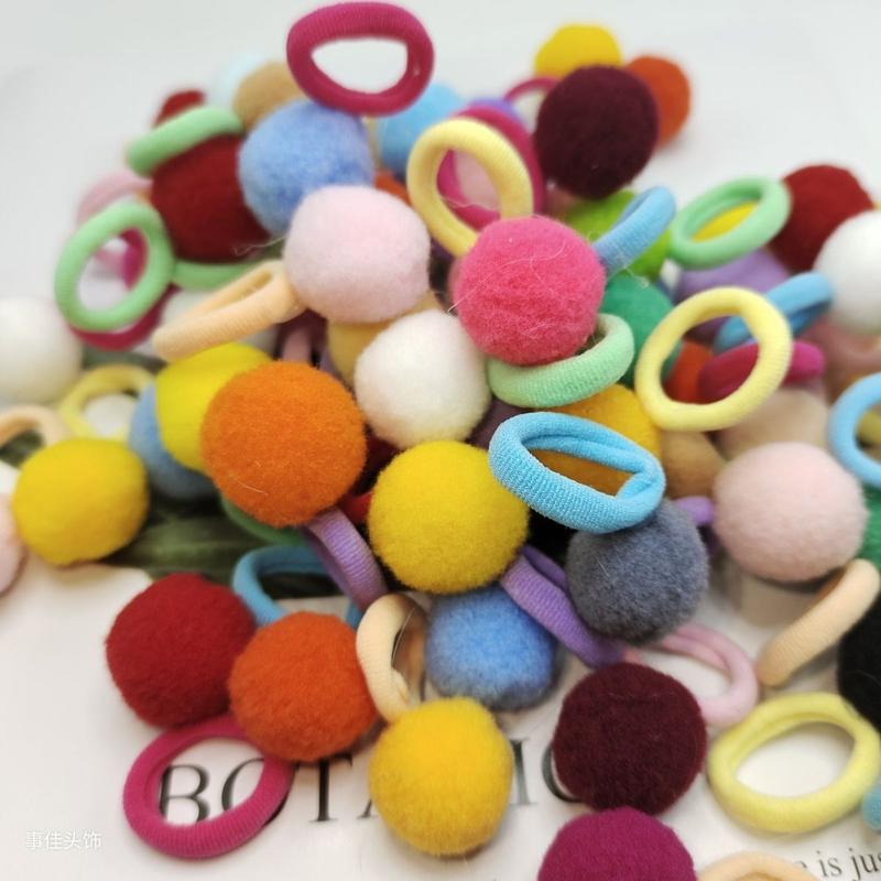 Product Introduction of Dây Buộc Tóc Trẻ Em, Dây Buộc Tóc Pom-Pom Dễ Thương, Dành Cho Bé Gái Và Bé Trai, Đầy Màu Sắc, Dây Buộc Tóc Bện Cho Bé, Phụ Kiện Tóc Năm Mới, Mua Lẻ, 2024 10