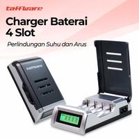 Gambar Taffware Charger Baterai 4 Slot AA AAA Ni-CD Ni-MH with LCD Display - C905W - Hitam dari Usea Official Store Kota Administrasi Jakarta Barat 1 Tokopedia