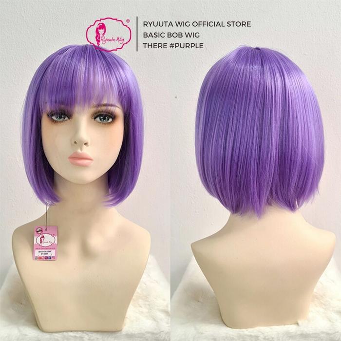 Gambar Ryuuta Wig Basic Cap Short Bob There Purple Ungu 12 inch 30 cm - Purple dari Ryuuta Wig Mall Kota Administrasi Jakarta Utara 5 Tokopedia