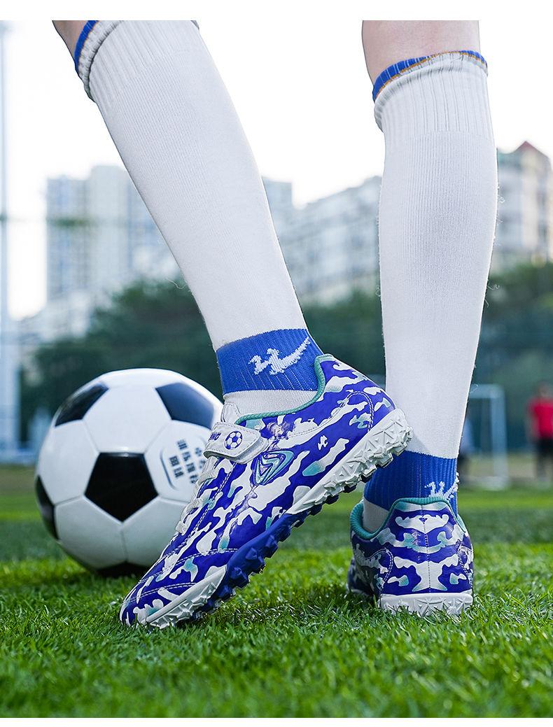 Product Introduction of Authentic Soccer Shoes Non-Slip Spike Children Boys Girls Youth Breathable Long Spike Wear-Resistant Elementary School Competition Sports Shoes Footwear 26