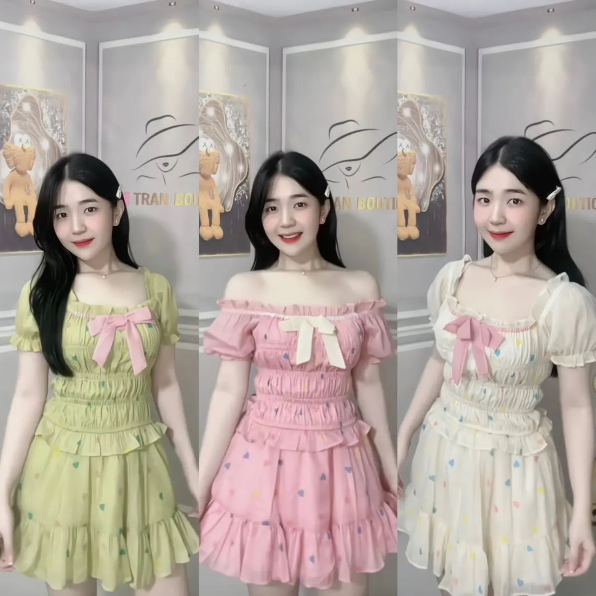 SET ÁO NƠ tiểu thư KÈM CHÂN VÁY TƠ (có quần) Women Top
