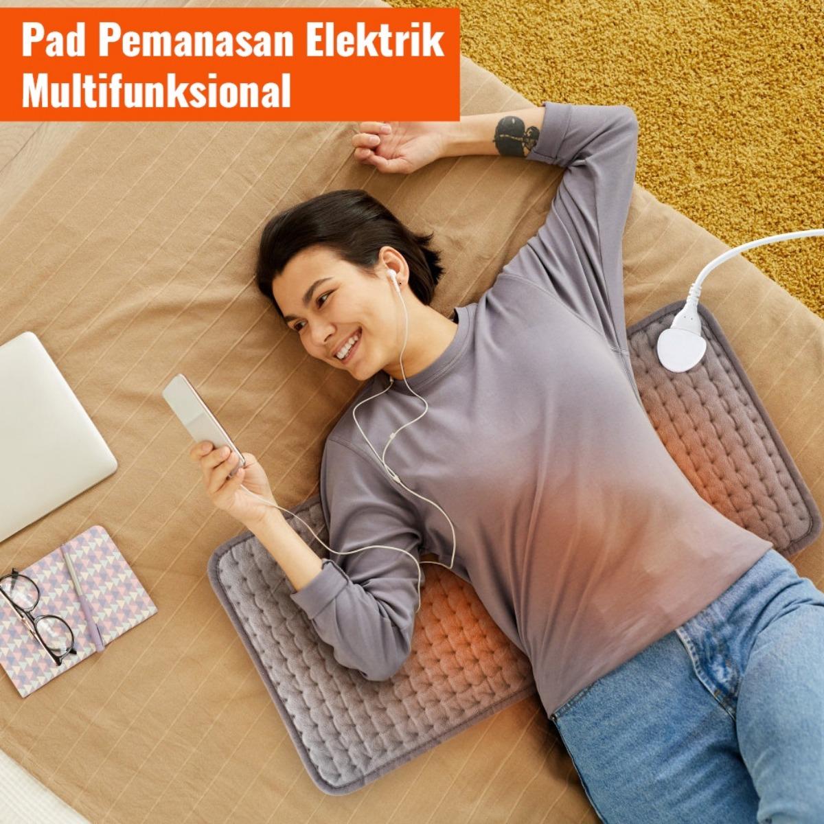 Kaos Terapi Pemanas Listrik 60x30cm - Penghangat Leher, Punggung, Bahu, Pemanasan Cepat 10 Level Suhu, Nyaman & Aman untuk Perawatan Rumahan, Model [Model Name]