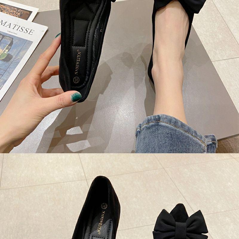 Product Introduction of Giày Cao Gót Gommino, Đế Mềm, Mũi Nhọn, Cắt Nông, Đế Bằng, Màu Đen, Ngoại Cỡ 41-43, Dành Cho Nữ, Phong Cách Mới, Thích Hợp Cho Mùa Lò Xo, Được Đánh Giá Cao Với Hơn 99% Người Dùng, Năm 2024, 9