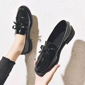 Sepatu Wanita Hitam Oxford Best Seller Kekinian Flat Shoes Sneakers Docmart Cewek Kasual Gisele Hak Datar Bisa Cod Karet