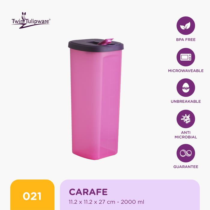 Gambar Carafe Twin Tulipware - Pink Lady dari Twin Tulipware Indonesia Kota Cimahi 4 Tokopedia