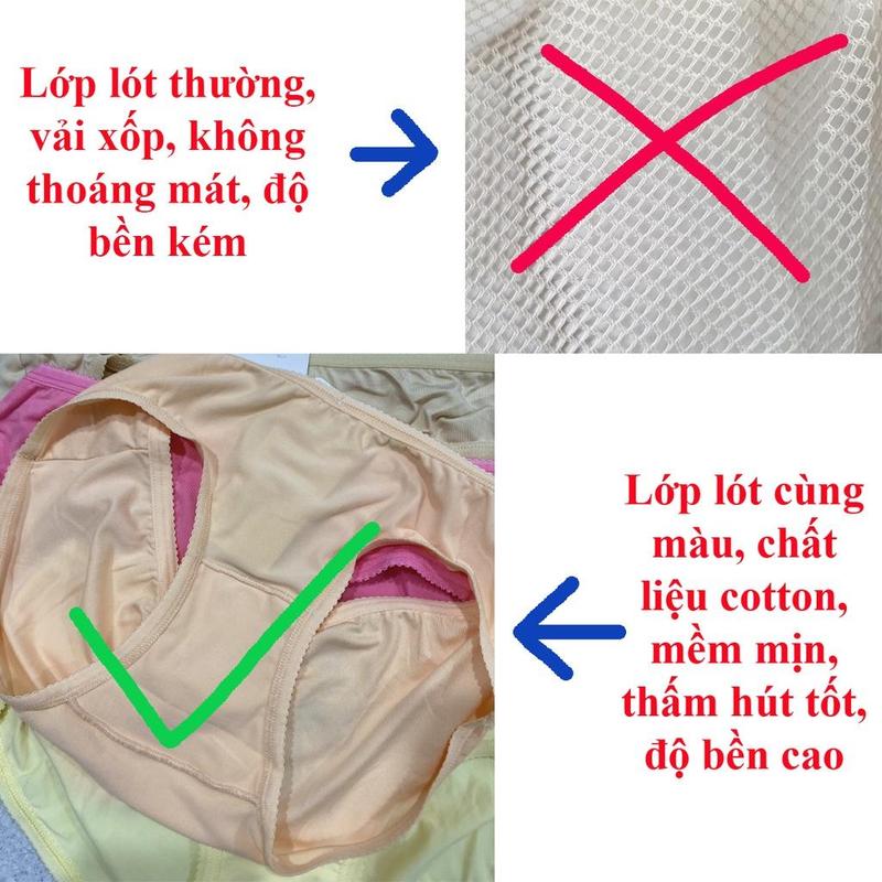 Combo 10 Quần lót thái lan QIAONIMAN  nữ thun lạnh thông hơi kháng khuẩn, thoáng mát. (45-62kg) 2