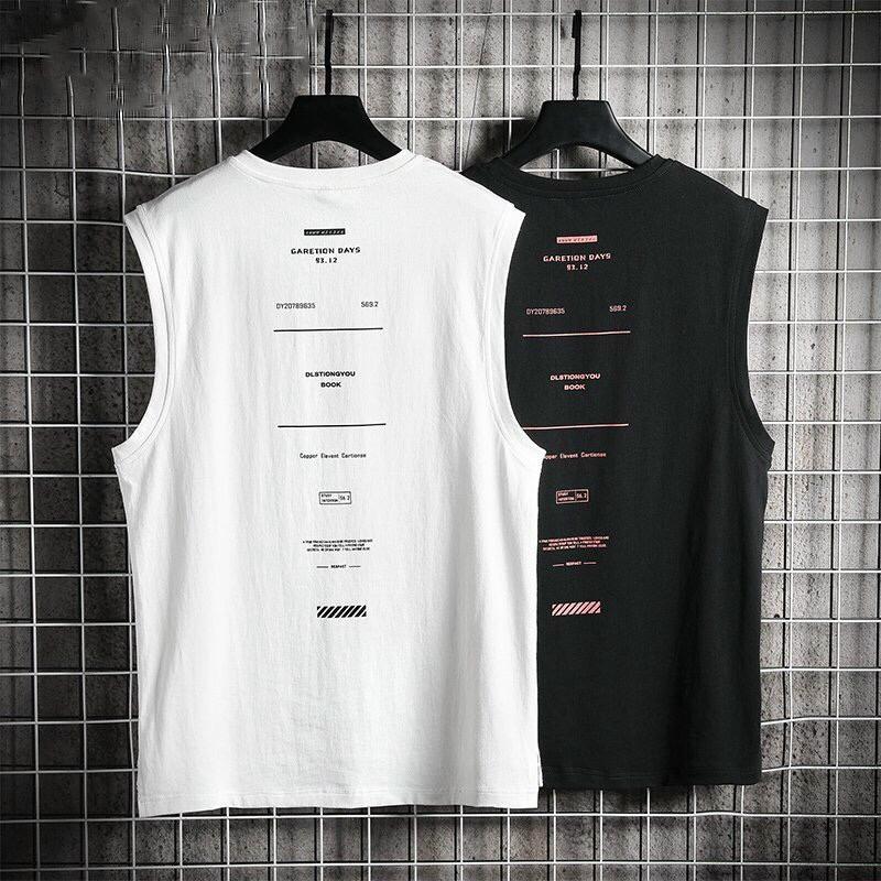 Áo thun ba lỗ nam tanktop in hình chữ M - thun cotton thoáng mát Menswear Menswear Menswear Menswear có thể giặt máy đơn giản 3