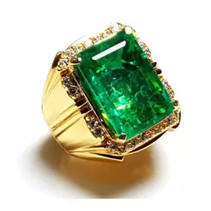Batu Cincin Pria Emerald Jamrud Colombia Asli Catam Super Mewah Crystal HQ Harga promo