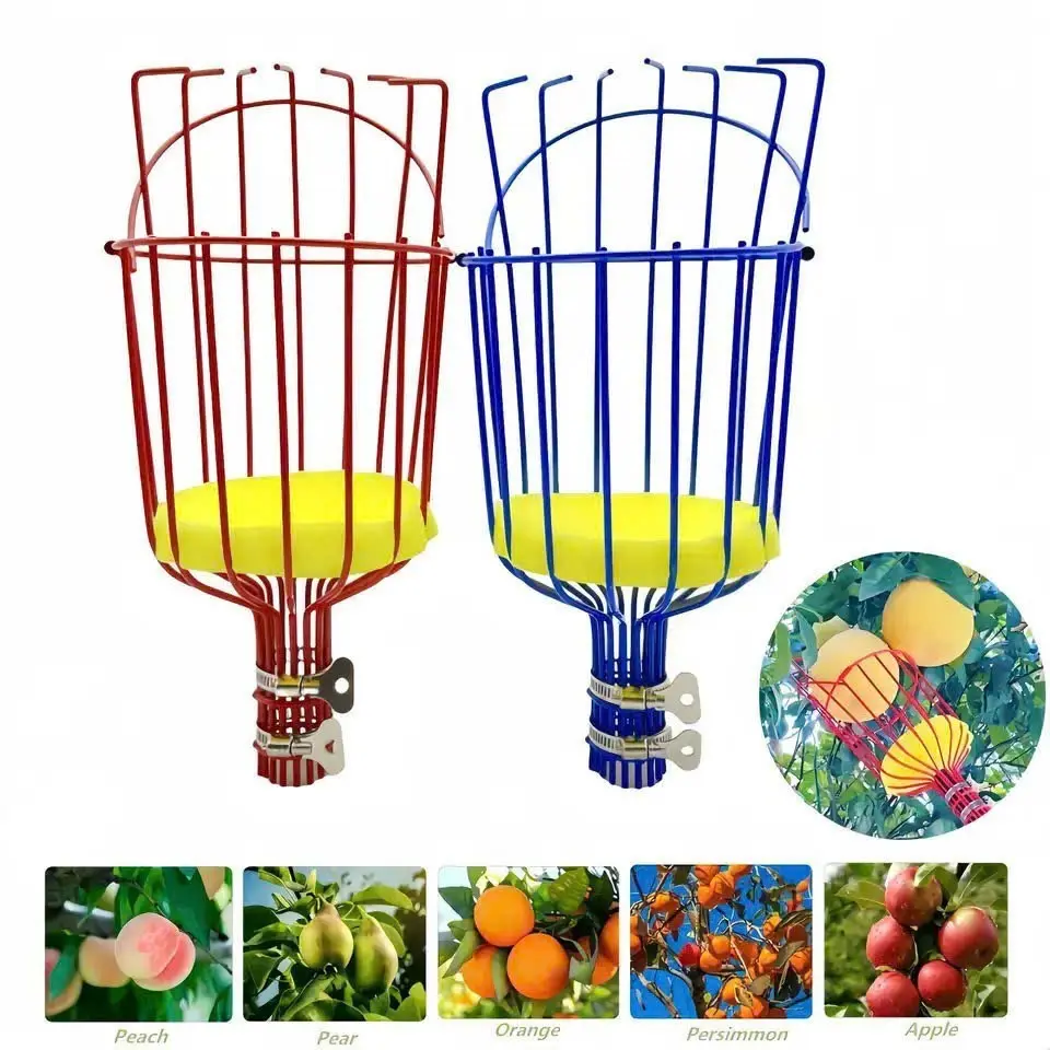 Giỏ hái trái cây dụng cụ giật hái trái cây lồng vặt hoa quả trên cao tiện lợi