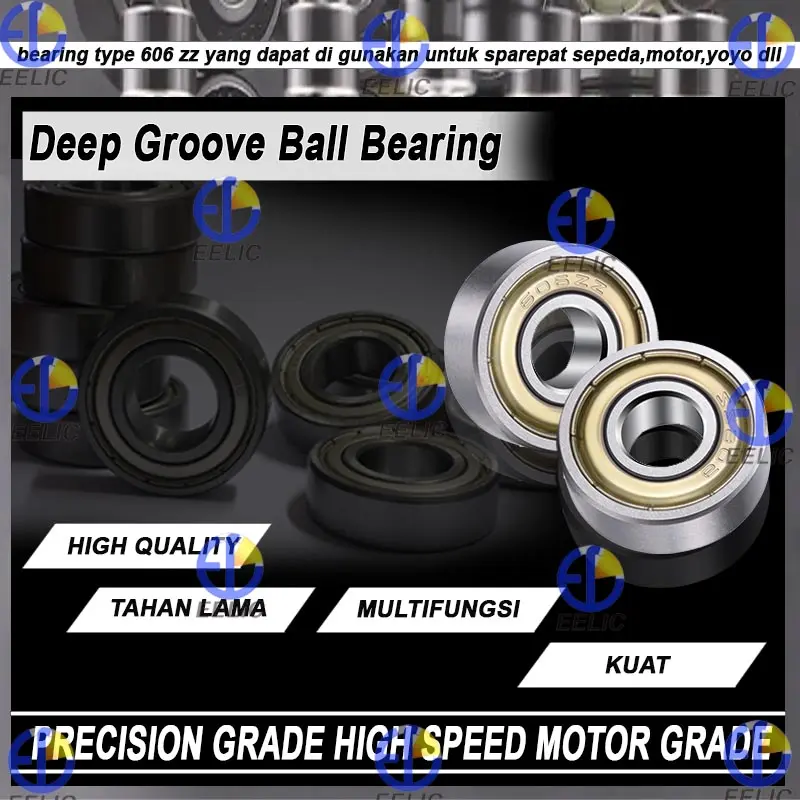 EELIC BEK-606ZZ ISI 1 PCS bearing ball bearing motor bearing yoyo bearing spiner bearing bahan metal berkualitas tinggi. 4
