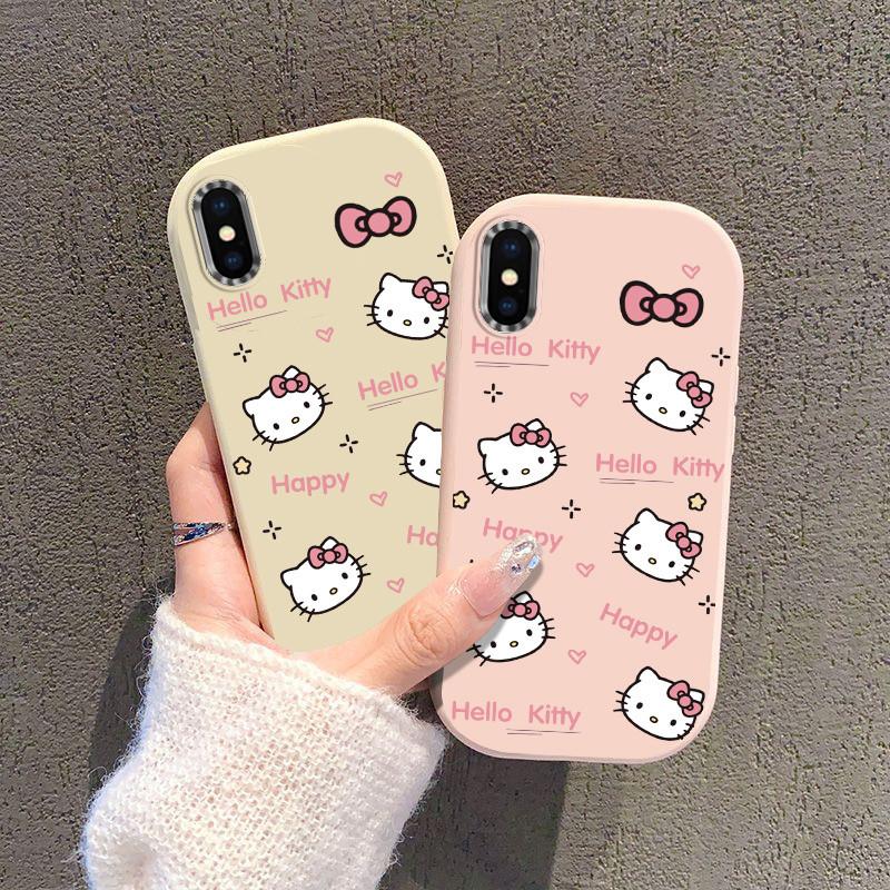 Ốp Silicon Mềm Camera Kim Loại Hello Kitty, Màu Hồng, Thích Hợp Cho iPhone 16, 11, 12, 13, 14, 15 Pro Max, 7Plus, 8Plus, 11Pro, 13Pro, X, XR, XS Max, Có Nơ