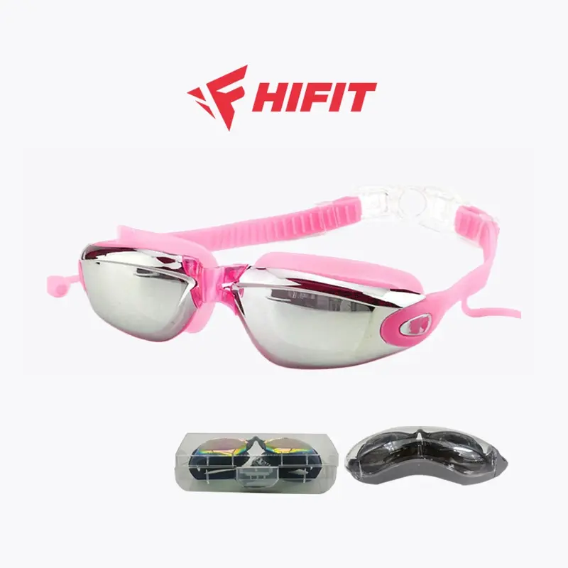 Kính Bơi Chống Sương Mù Cản Tia UV Cao Cấp HIFIT Kèm Bịt Tai -Tặng Hộp Đựng Phụ Kiện Cao Su -Nam Nữ 3