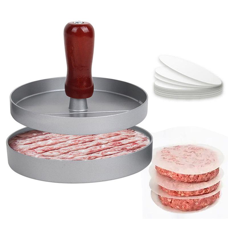 Khuôn Bánh Hamburger Tròn, Chất Lượng Cao, Làm Bằng Hợp Kim Nhôm, Thích Hợp Để Làm Thịt Bò, Bánh Hamburger BBQ Và Bánh Mì Kẹp, Khuôn Thực Phẩm Nhà Bếp 0