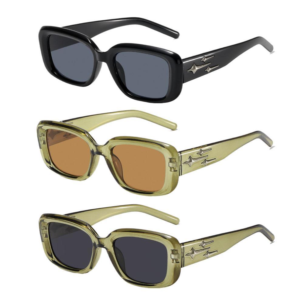 Y2K Retro Square Thick-Frame Sunglasses Fashionable Korean Style Small ...
