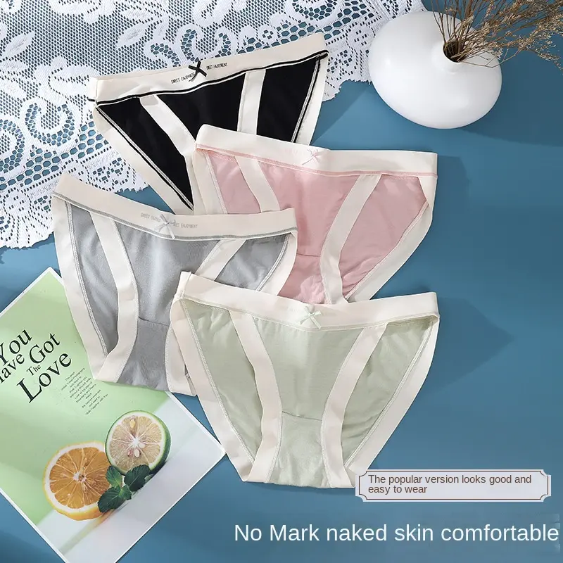 Women'S Low-Waist Large-Size Underwear. Modal. Skin-Friendly. No Trace. Comfortable. Cotton. Antibacterial. Girls' Triangle.