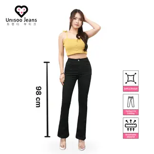 UNISOO JEANS - CK8000 Highwaist Semi Cutbray Jeans | Slim fit Jeans | Celana Slim fit Wanita | Celana Jeans Highwaist | Celana Jeans Kulot | Jeans Wanita Highwaist